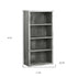 11.75" x 23.75" x 47.5" Cappuccino Particle Board Adjustable Shelves Bookshelf